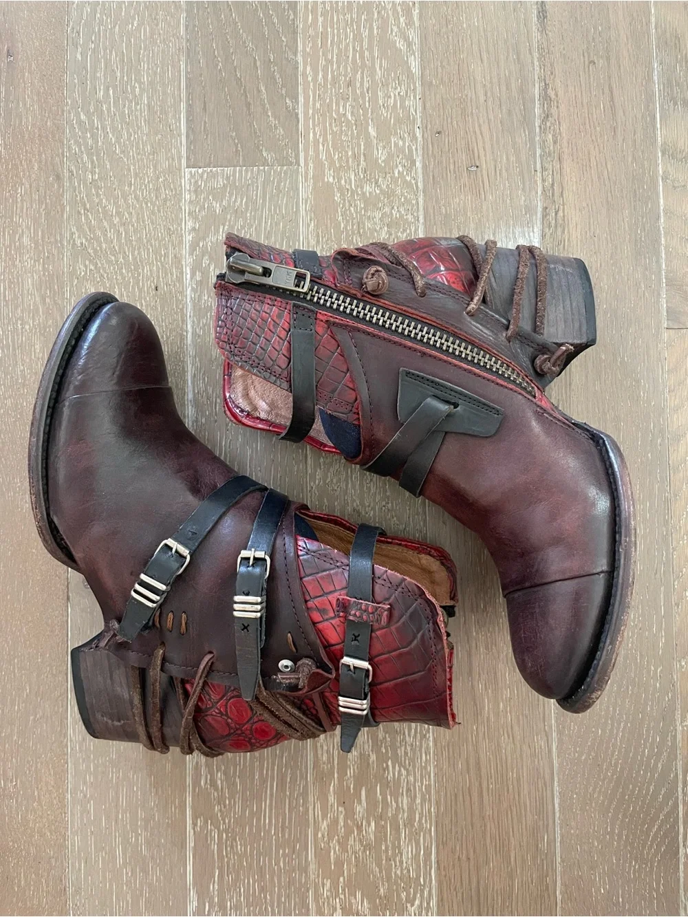 Freebird by Steven CRUE Leather Lace-Up Ankle Boots - Picture 3 of 11